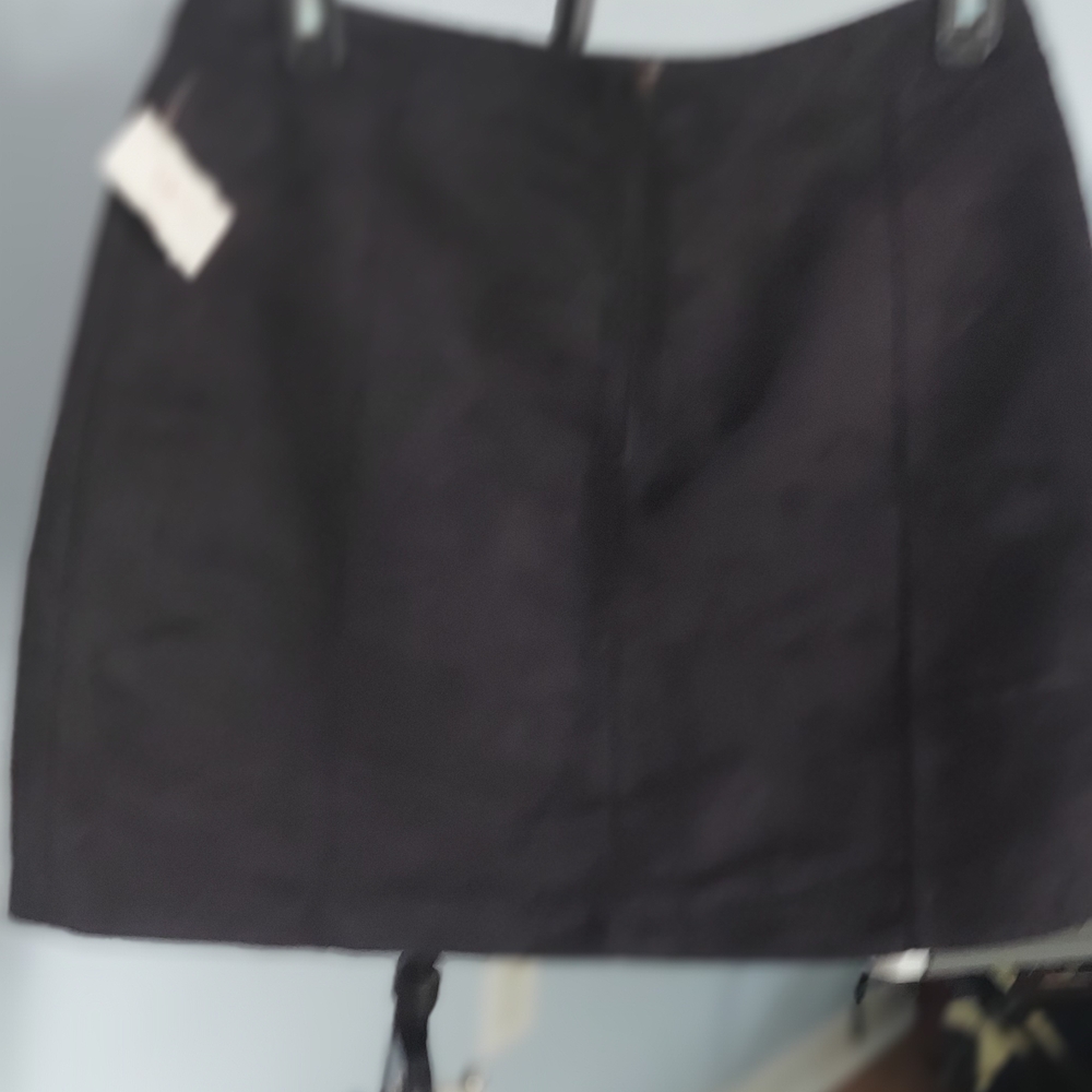 Elegant Black Suede Women's Skirt